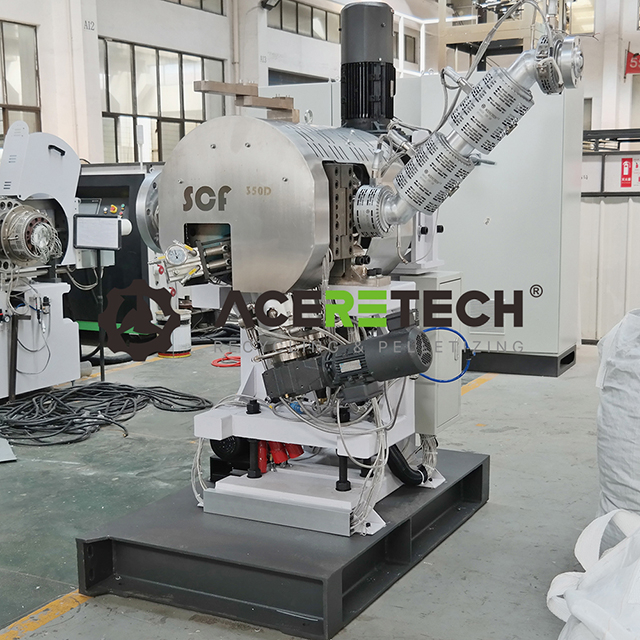 Scf Warm Service Filtration For Waste Plastic Recycling Granulating Machine