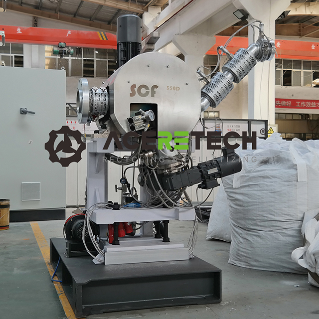 Scf Warm Service Filtration For Waste Plastic Recycling Granulating Machine