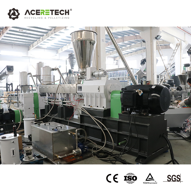 ATE Patented Twin Screw Plastic Recycling Extruder Granulator for Color Masterbatches